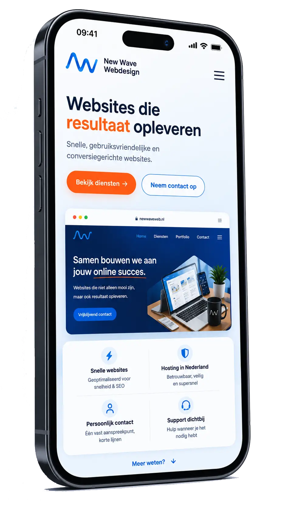 Mobiele website preview